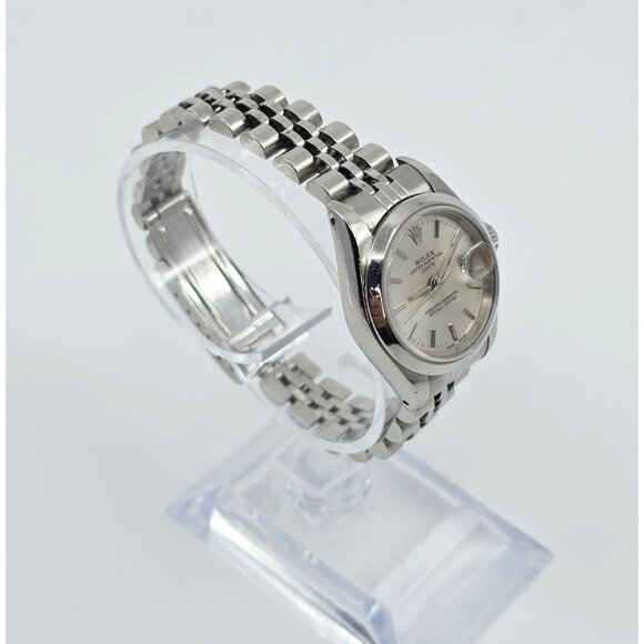 1987 Rolex Date 69160 Lady Stainless Steel Silver Dial with Jubilee Band Watch - Picture 5 of 14